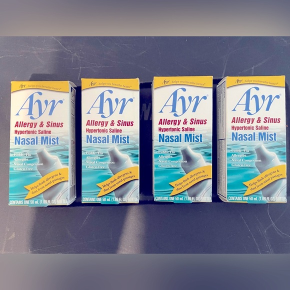 Ayr Allergy & Sinus Hypertonic Saline Nasal Mist - 4 pack - Picture 1 of 3